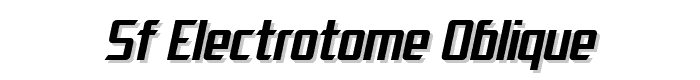 SF Electrotome Oblique font
